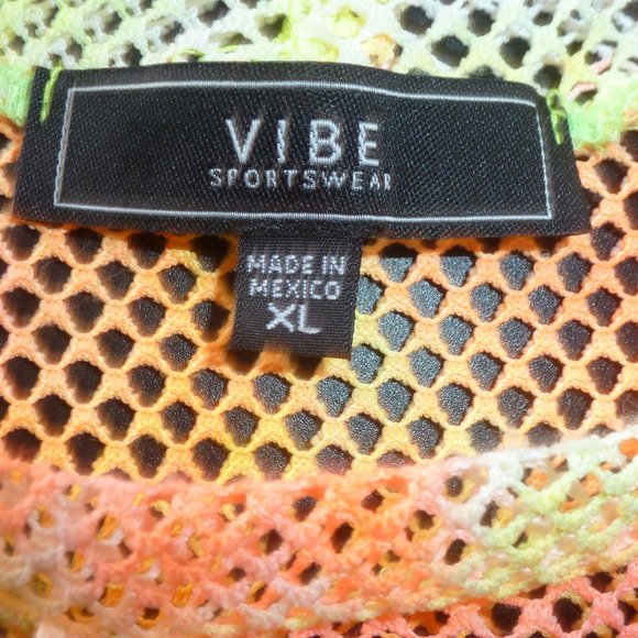 VIBE SWIM COVER nettled TOP, Tie DYE Sz Xl - Picture 4 of 7